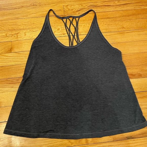 Lululemon Gray Racerback Braided Tank - Picture 2 of 2